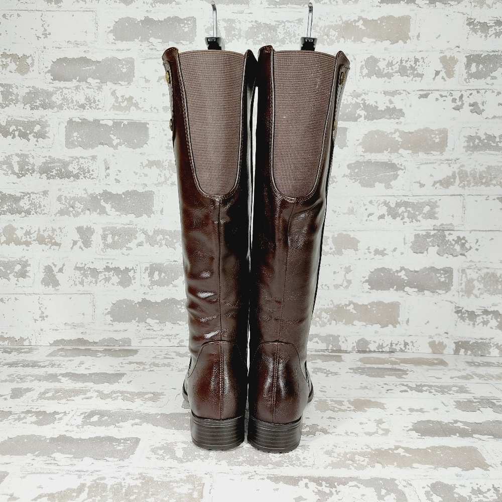 LifeStride Xripley Brown Faux Leather Side Zip Knee High Riding Boots T162 - Picture 4 of 9